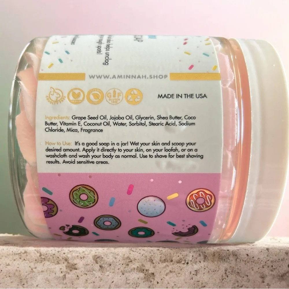 AMINNAH - I DONUT KNOW WHAT I’LL DO WITHOUT YOU ! Whipped Foaming Soap - Pink